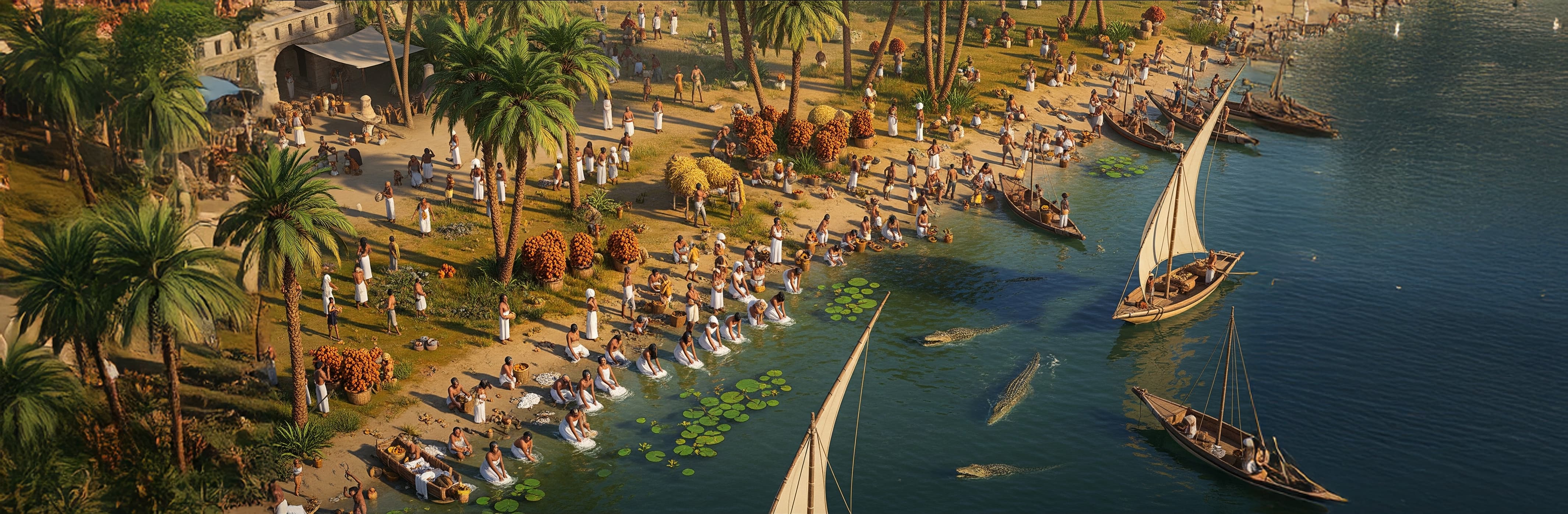 Life at the Nile - Bustling Scene